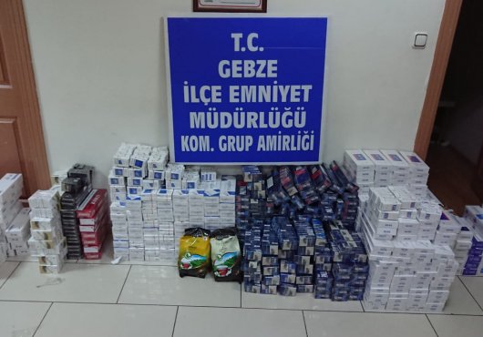 Gebze'de kaçak sigara operasyonu