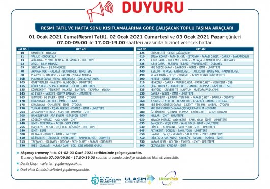KISITLAMADA SEFERLER DEVAM EDECEK