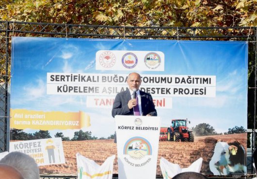 Körfezli çiftçilere 37 ton tohum dağıtıldı