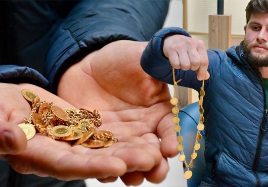 Poşette bulduğu altınları sahibine ulaştırdı