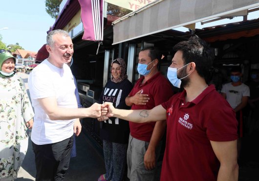 BÜYÜKAKIN, KERPE'DE ESNAF ZİYARETİ YAPTI