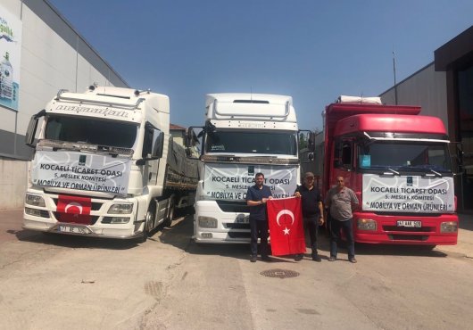 KOCAELİ TİCARET ODASINDAN YANGIN BÖLGESİNE YARDIM