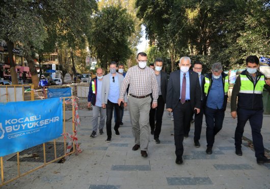 GÜNDOĞDU, YÜRÜYÜŞ YOLU'NDA Kİ ÇALIŞMALARI İNCELEDİ