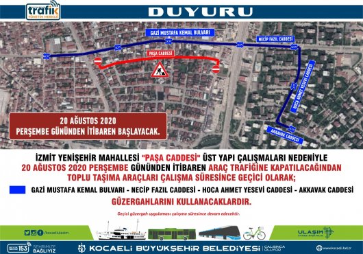 YENİŞEHİR'DE GEÇİCİ GÜZERGÂH