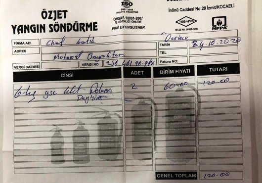 YANGIN  TÜPÜ DOLANDIRICILIĞI