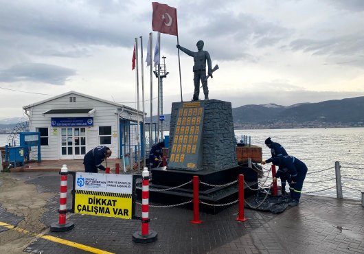 Körfez Şehitler Anıtı’nda bakım çalışması