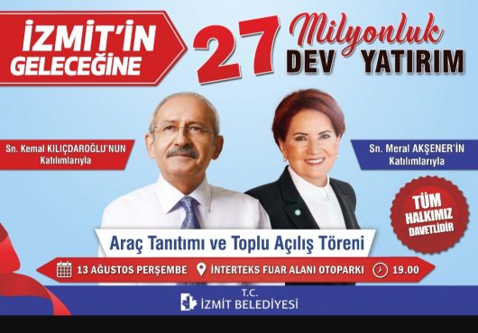 İZMIT'TE YATIRIM YAĞMURU BAŞLIYOR