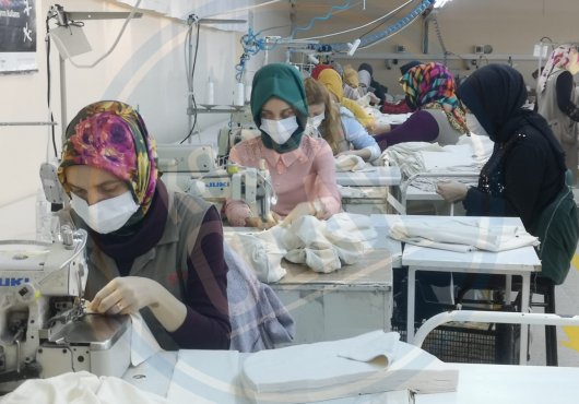 ENGELLİ ÜRETİM MERKEZİNE PANDEMİ'DE ENGEL OLAMADI