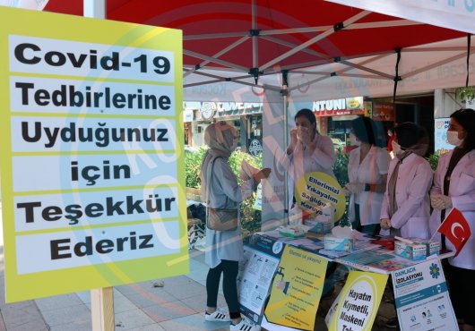 KORONAVİRÜS  İLE MÜCADELEDE DOĞRU BİLGİLENDİRME STANTLARI KURULDU
