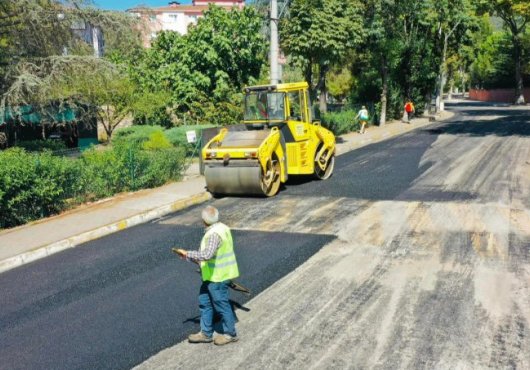 İbn-i Sina Caddesi’ne 500 ton asfalt serildi