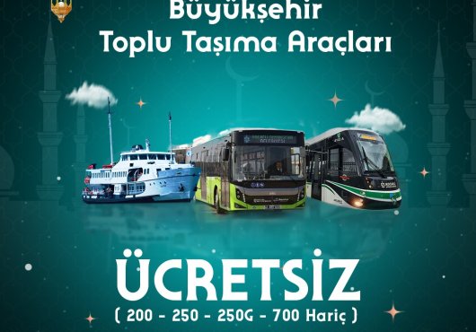 Bayramda ulaşım 3 gün boyunca ücretsiz