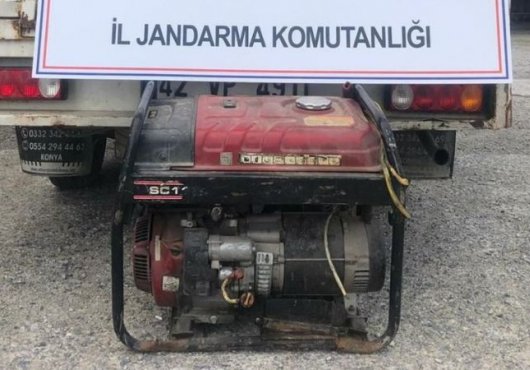 JENERATÖR HIRSIZLAR YOL KONTROLÜNE TAKILDI