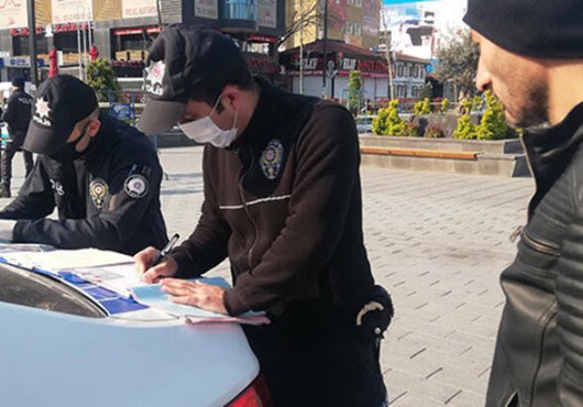 Sokağa çıkan 523 kişiye 1 milyon 240 TL ceza