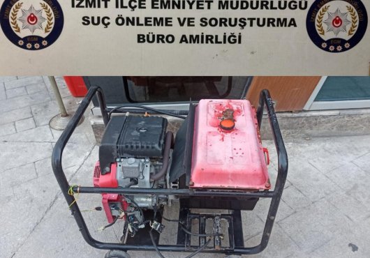 Çalınan jeneratör bulundu!   