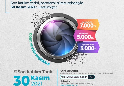 7 BİN TL ÖDÜLLÜ FOTOĞRAF YARIŞMASI BAŞVURU SÜRESİ UZATILDI