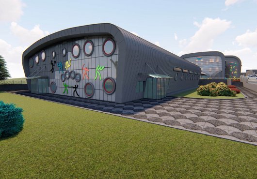GEBZE'DEKİ YÜZME HAVUZUNUN ÇATI İMALATI SÜRÜYOR
